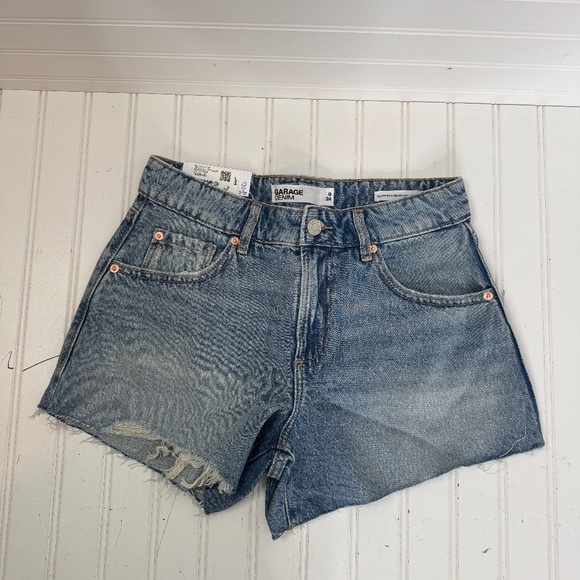 NEW Garage Denim Relaxed A Line Short Fanny Blue - Picture 1 of 7